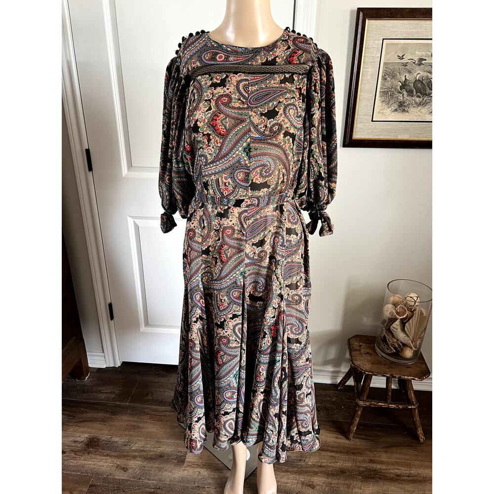 Vintage paisley Albert Nipon dress size 8